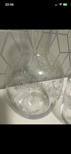 Clear glass leaf vine - clear,