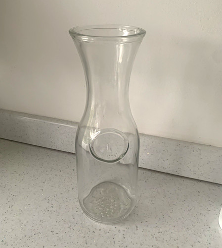 Clear glass water carafe - clear,