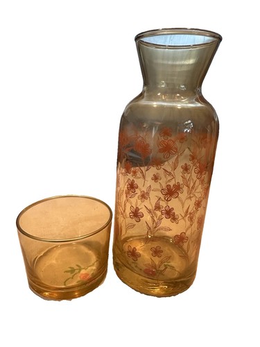 Retro style amber - glass, with