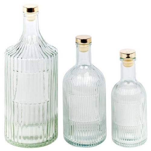 Ribbed fluted glass - x,