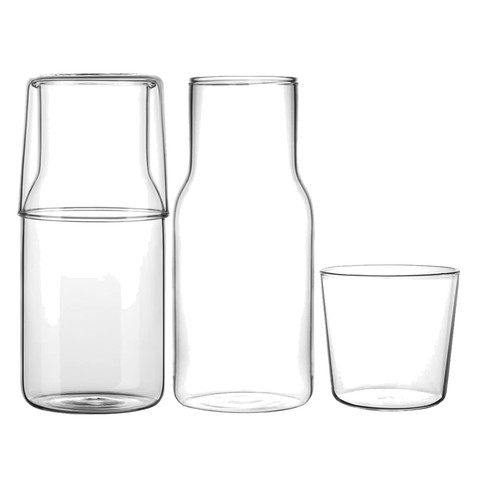 4pcs clear glass bedside water - 4pcs,
