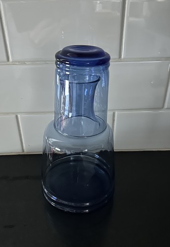 Hand blown blue glass - blown,