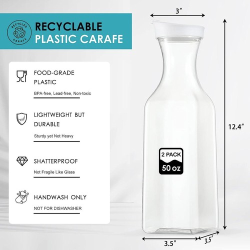 Plastic carafe set - 2, with