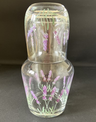 Vintage handpainted carafe - handpainted,